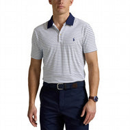 RLX Ralph Lauren Tailored Fit Tour Pique Golf Polo Shirt - Office Blue Multi