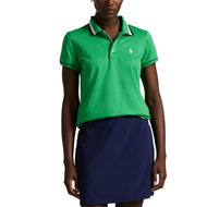RLX Ralph Lauren Women's Tour Pique Polo Shirt - Tiller Green/Navy/White