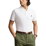 Polo Performance Ralph Lauren Cotton Pique Golf Polo Shirt - Ceramic White/Navy
