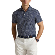 RLX Ralph Lauren Printed Lightweight Airflow Golf Polo Shirt - Micro Toss Floral Refined Navy
