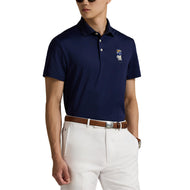 RLX Ralph Lauren Tailored Fit Polo Bear Pique Golf Polo Shirt - Refined Navy