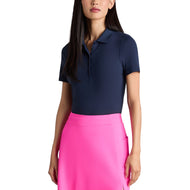 G/Fore 女式罗纹高科技尼龙高尔夫 Polo 衫 - 暮光色