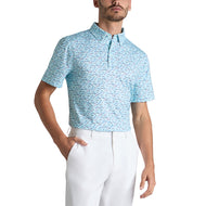 G/Fore Aye Poppy Tech Jersey Golf Polo Shirt - Daybreak