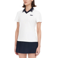 Huffer Women's Birdie Golf Polo Shirt - Chalk/Navy