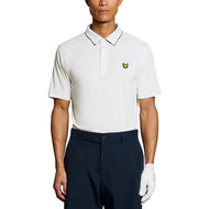 Lyle&Scott对比彩领高尔夫球球衫 - 白色
