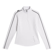 J.Lindeberg Women's Nefe Quarter Zip Golf Mid Layer - White