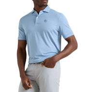 Peter Millar Men's Cadenza Performance Golf Polo - Windy Blue/Seaflower