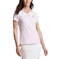 Peter Millar Women's Jubilee Performance Stretch Jersey Golf Shirt - Palmer Pink/White