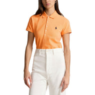 马球表演拉尔夫·劳伦(Ralph Lauren)女子棉花量身定制的polo衬衫 - 经典桃子