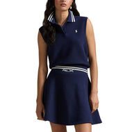 RLX Ralph Lauren Women's Sleeveless Knitted Polo Shirt - Refined Navy