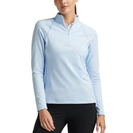 Peter Millar Women's Women's Women's Sugar Stripe Perth 1/4 Midlayer - Cottage Blue