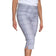 Glenmuir Women's Phoebe Lightweight Stretch Performance Golf Capri Pants - Light Grey/ White Check