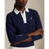 RLX Ralph Lauren Women's Performance Polo Collar Sweater - Navy/White
