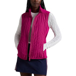RLX Ralph Lauren Women's Cool Wool Hybrid Performance Vest - Fuchsia Berry