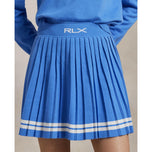 RLX Ralph Lauren Women's Knit Pleated Golf Skort - Summer Blue/White