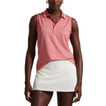 RLX Ralph Lauren Women's Printed Airflow Sleeveless Polo Shirt - Red Sky Summer Stars