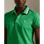 RLX Ralph Lauren Women's Tour Pique Polo Shirt - Tiller Green/Navy/White