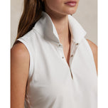 RLX Ralph Lauren Women's Sleeveless Tour Performance Polo Shirt - White