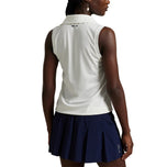 RLX Ralph Lauren Women's Tour Pique V-Neck Sleeveless Polo Shirt - Ceramic White
