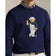 RLX Ralph Lauren Classic Fit Quilted Double-Knit Polo Bear Golf Pullover - Refined Navy