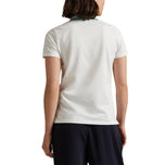 RLX Ralph Lauren Women's Tour Pique Knit-Collar Polo Golf Shirt - Ceramic White/Refined Navy Multi