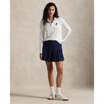 RLX Ralph Lauren Women's Tour Pique Bear Long Sleeve Polo - Ceramic White