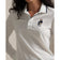 RLX Ralph Lauren Women's Tour Pique Bear Long Sleeve Polo - Ceramic White