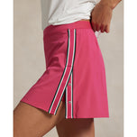 RLX Ralph Lauren Women's 4-Way Stretch A-Line Golf Skort - Currant/Ceramic White/Hunter Green