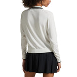 RLX Ralph Lauren Women's Cotton Blend Knit Cardigan - White Splash/Polo Black