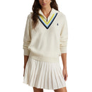 RLX Ralph Lauren Women's Quarter Zip Wool Blend Pullover - Antique White