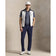 RLX Ralph Lauren Printed Lightweight Airflow Golf Polo Shirt - Refined Navy Magnolia Diamond