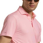 RLX Ralph Lauren Printed Lightweight Airflow Golf Polo Shirt - Carmel Pink Magnolia Diamond
