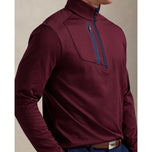 RLX Ralph Lauren Lux Perf Half Zip Pullover - Rich Ruby