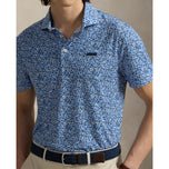 RLX Ralph Lauren Printed Lightweight Airflow Golf Polo Shirt - Savanna Floral Refined Navy Multi