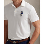 RLX Ralph Lauren Polo Bear Airtech Pique Golf Polo Shirt - Ceramic White