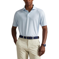 RLX Ralph Lauren Printed Lightweight Airflow Golf Polo Shirt - Office Blue Boogey Texture