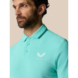 Castore Club Classic Polo Golf Shirt - Light Aqua