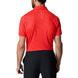 Castore Club Golf Ball Printed Polo Golf Shirt - Poppy Red/White