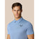 Castore Pinnacle Engineered Knit Polo Golf Shirt - Sky Blue/Midnight Navy
