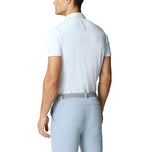 Castore Pinnacle Engineered Knit Polo Golf Shirt - White/Midnight Navy