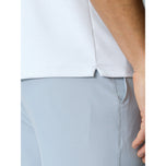 Castore Pinnacle Engineered Knit Polo Golf Shirt - White/Midnight Navy