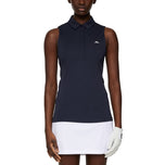 J.Lindeberg Women's Dena Sleeveless Golf Polo Shirt - JL Navy