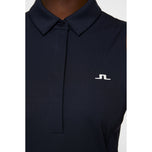 J.Lindeberg Women's Dena Sleeveless Golf Polo Shirt - JL Navy