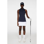 J.Lindeberg Women's Dena Sleeveless Golf Polo Shirt - JL Navy