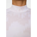 J.Lindeberg Women's Ella Print Compression Golf Shirt - Warp Grey Lilac