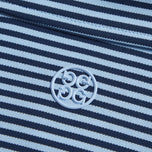 G/Fore Feeder Stripe Pique Golf Polo Shirt  - Sky/Twilight