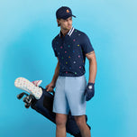 G/Fore Embroidered Tech Jersey Golf Polo Shirt - Twilight