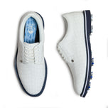 G/Fore G/Lock Croc-Embossed Gallivanter Golf Shoes - Snow