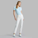 G/Fore Women's Checkered Collar Ribbed Tech Golf Polo Shirt - Daybreak