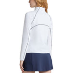 G/Fore Women's Silky Tech Nylon 1/4 Zip Golf Pullover - Snow